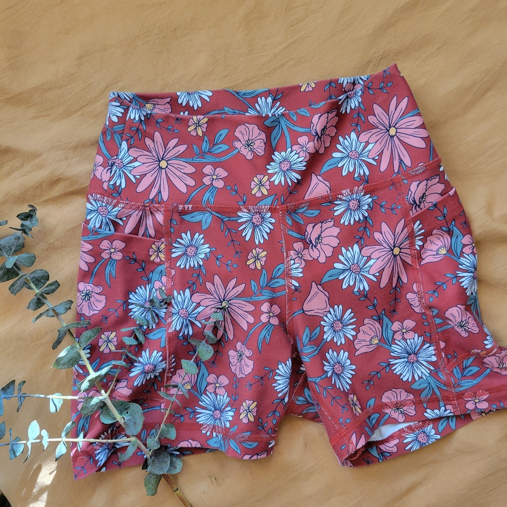 Gilly Hicks Red Floral Athletic Shorts